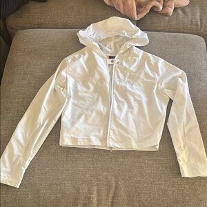 Women's White Hooded Jacket